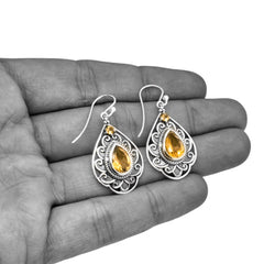 Sterling Silver Citrine Earrings SSER215
