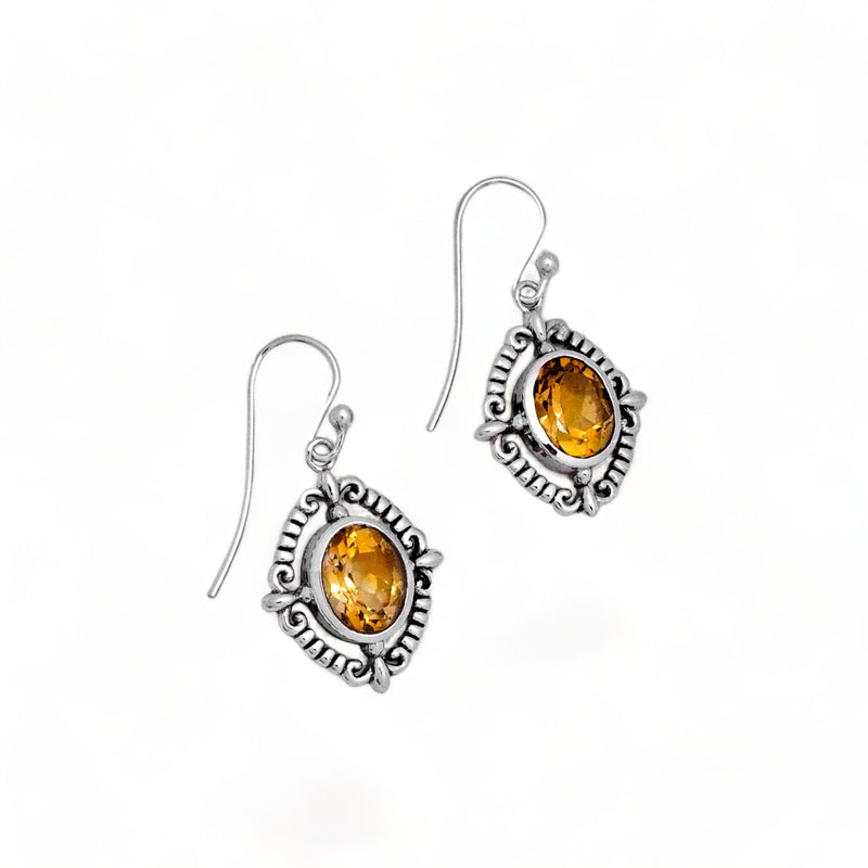 Sterling Silver Citrine Earrings SSER218