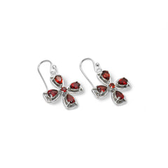 Sterling Silver Garnet Earrings SSER217