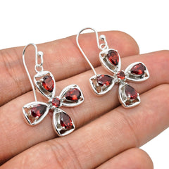 Sterling Silver Garnet Earrings SSER217