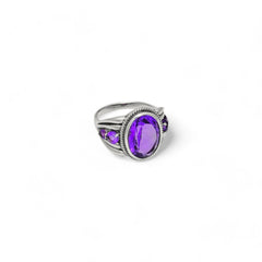 Sterling Silver Amethyst Ring SSR358