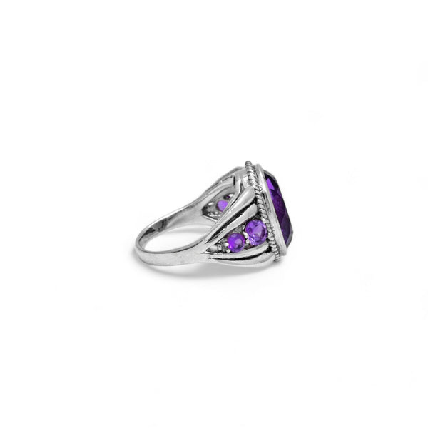 Sterling Silver Amethyst Ring SSR358