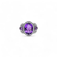 Sterling Silver Amethyst Ring SSR358