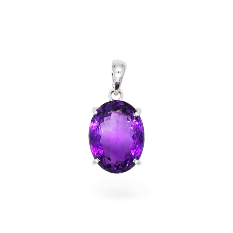 Sterling Silver Amethyst Pendant SSP49