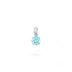 Sterling Silver Blue Topaz Pendant SSP142
