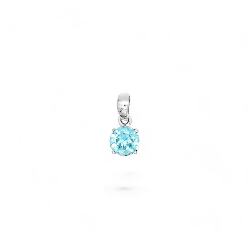 Sterling Silver Blue Topaz Pendant SSP142