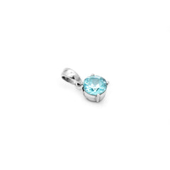 Sterling Silver Blue Topaz Pendant SSP142