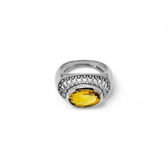 Sterling Silver Citrine Ring SSR101