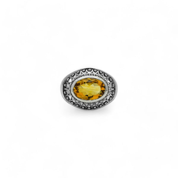 Sterling Silver Citrine Ring SSR101