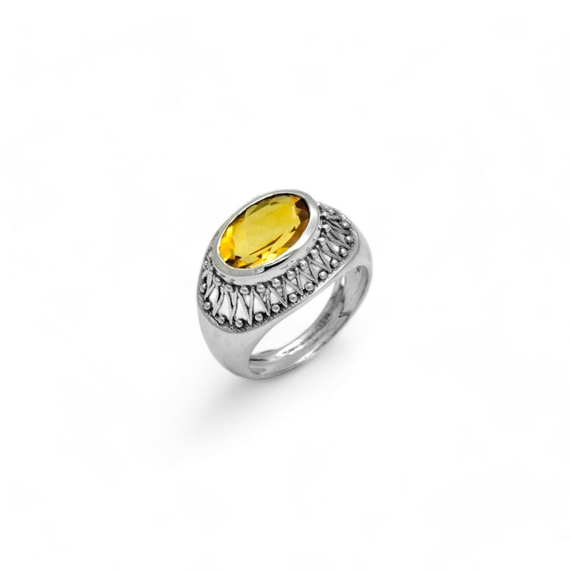 Sterling Silver Citrine Ring SSR101