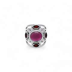 Sterling Silver Garnet Ring SSR361