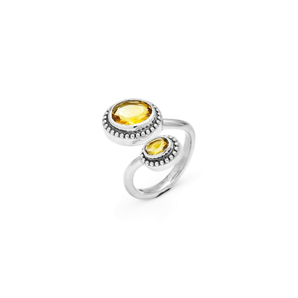 Sterling Silver Citrine Ring SSR363