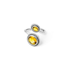 Sterling Silver Citrine Ring SSR363