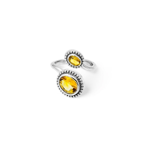 Sterling Silver Citrine Ring SSR363