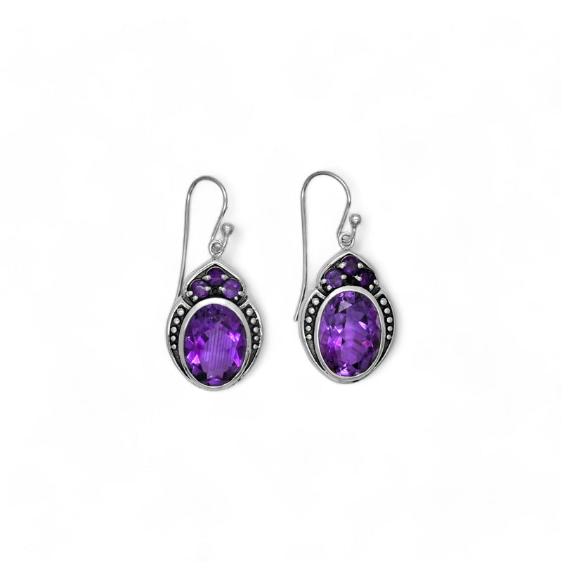 Sterling Silver Amethyst Earrings SSER226