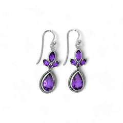 Sterling Silver Amethyst Earrings SSER228