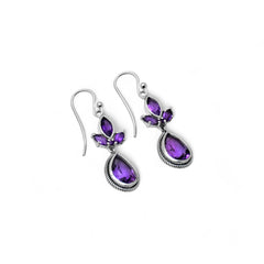 Sterling Silver Amethyst Earrings SSER228