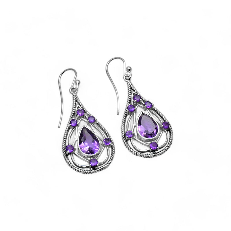 Sterling Silver Amethyst Earrings SSER229