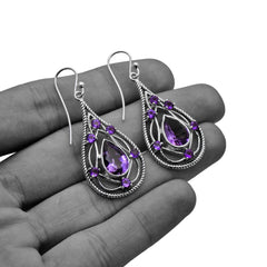 Sterling Silver Amethyst Earrings SSER229