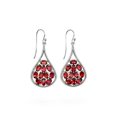 Sterling Silver Garnet Earrings SSER231