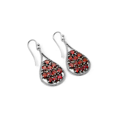 Sterling Silver Garnet Earrings SSER231