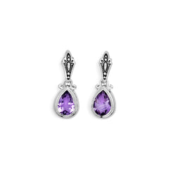 Sterling Silver Amethyst Earrings SSER233