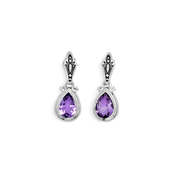 Sterling Silver Amethyst Earrings SSER233