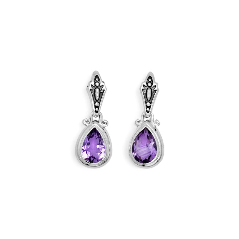 Sterling Silver Amethyst Earrings SSER233