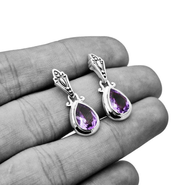Sterling Silver Amethyst Earrings SSER233