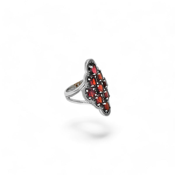 Sterling Silver Garnet Ring SSR82