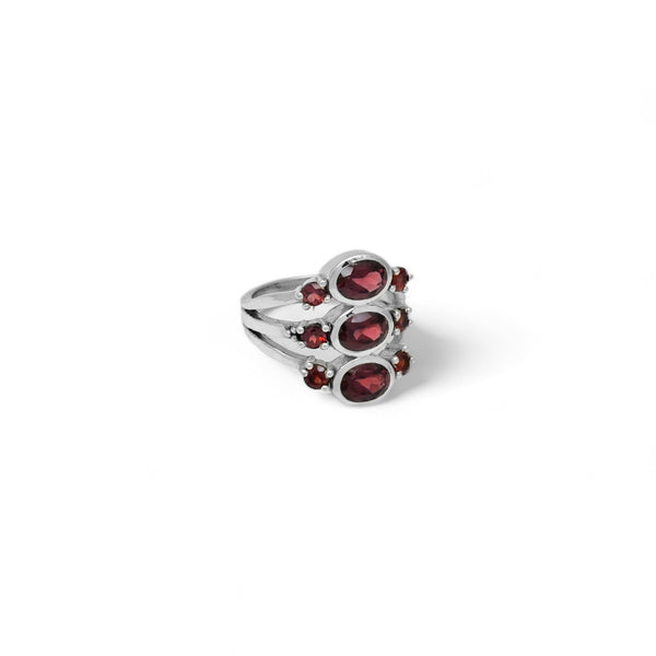Sterling Silver Garnet Ring SSR85