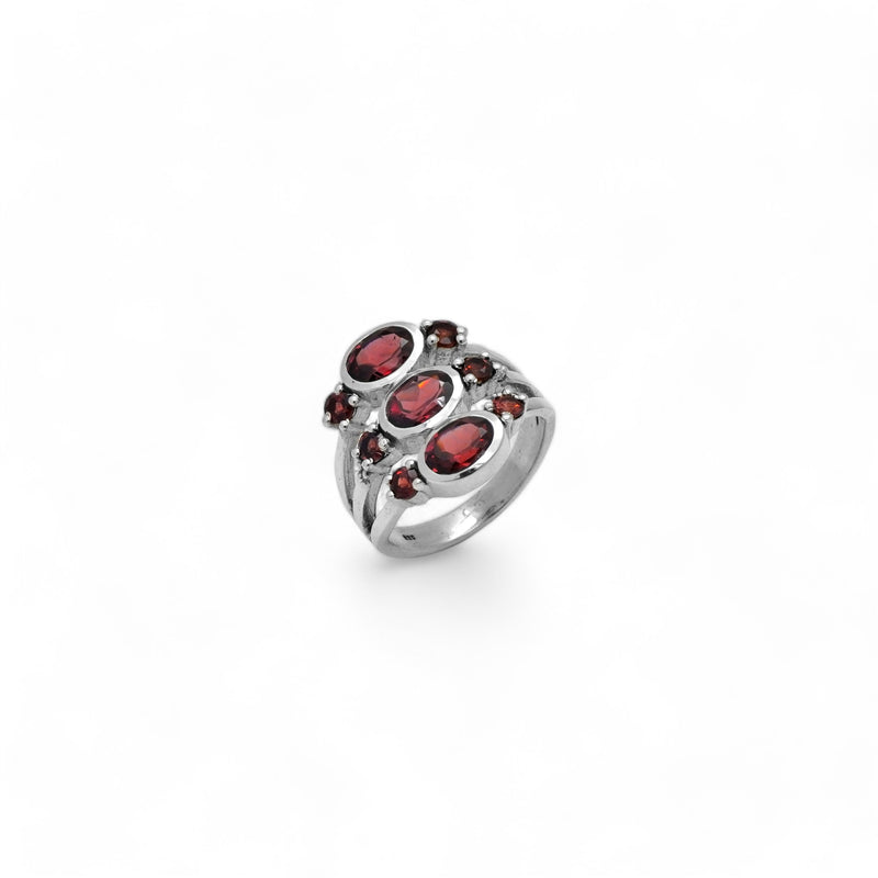 Sterling Silver Garnet Ring SSR85