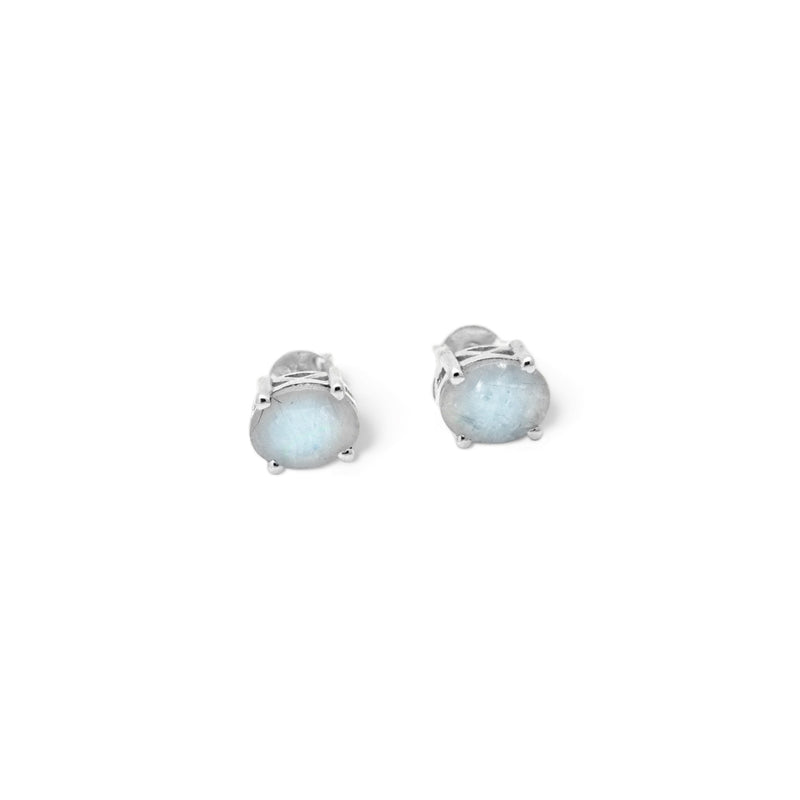 Sterling Silver Moonstone Stud Earrings SSER44