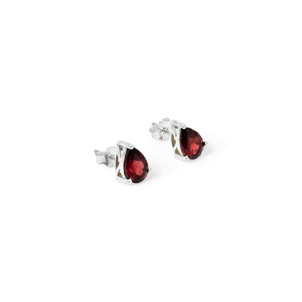 Sterling Silver Garnet Stud Earrings SSER98