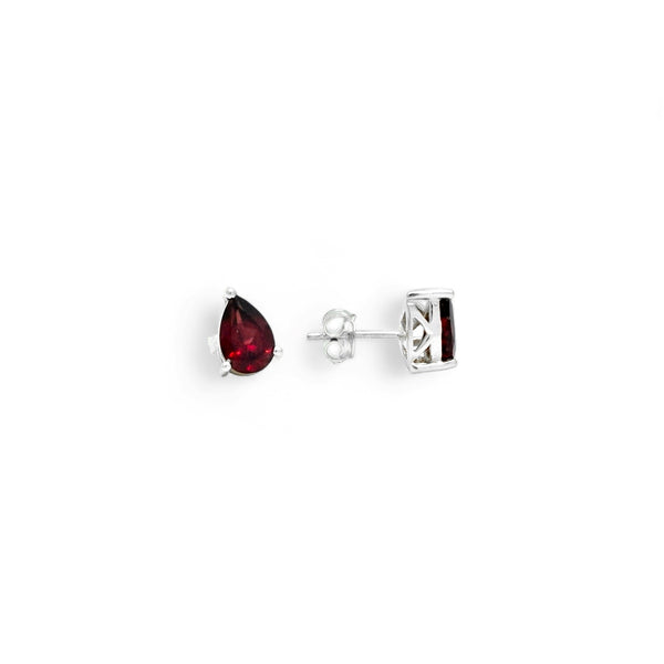 Sterling Silver Garnet Stud Earrings SSER98