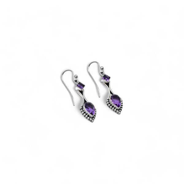 Sterling Silver Amethyst Earrings SSER25
