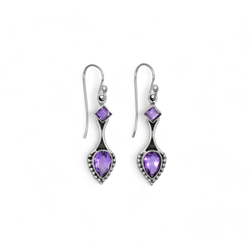 Sterling Silver Amethyst Earrings SSER25