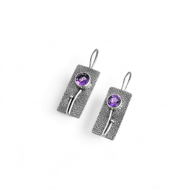 Sterling Silver Amethyst Earrings SSER194