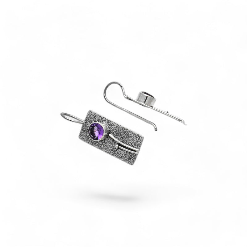 Sterling Silver Amethyst Earrings SSER194