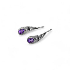 Sterling Silver Amethyst Earrings SSER197