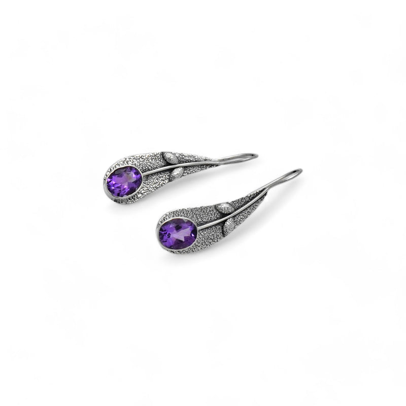 Sterling Silver Amethyst Earrings SSER197
