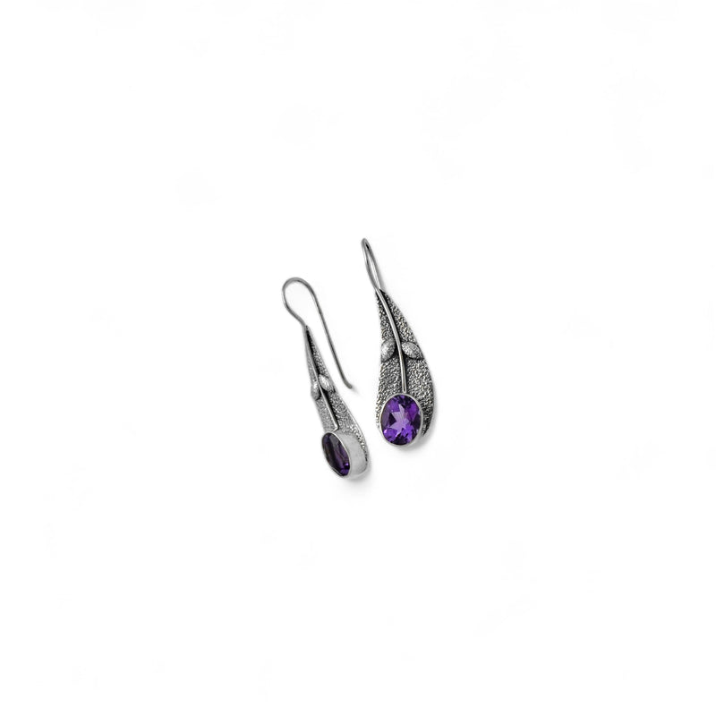 Sterling Silver Amethyst Earrings SSER197
