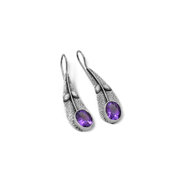 Sterling Silver Amethyst Earrings SSER197
