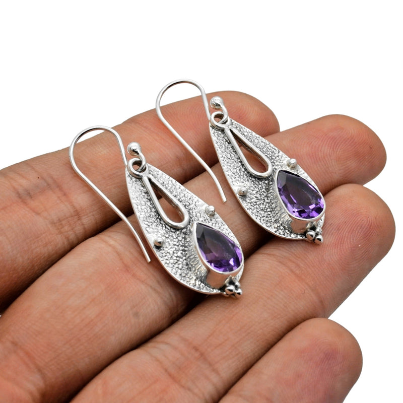 Sterling Silver Amethyst Earrings SSER193