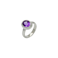 Sterling Silver Amethyst Ring SSR232