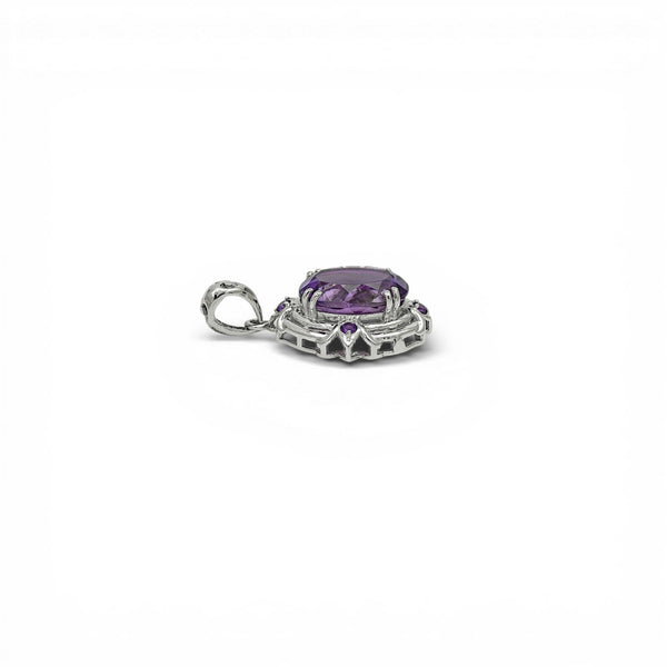 Sterling Silver Amethyst Pendant SSP256