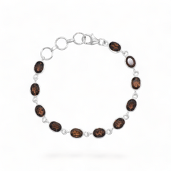 Sterling Silver Smoky Quartz Bracelet SSBR64