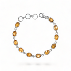Sterling Silver Citrine Bracelet SSBR64
