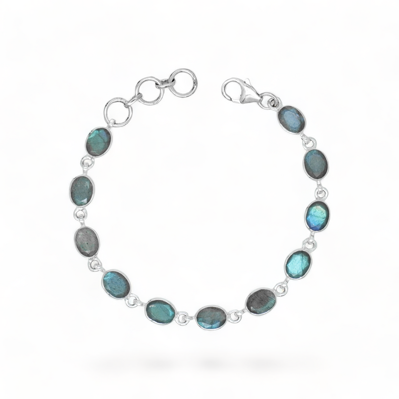 Sterling Silver Labradorite Bracelet SSBR64