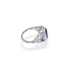 Sterling Silver Amethyst Ring SSR330